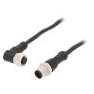 Kabel: pro snímače/automatizaci PIN: 5 s kovovou maticí 4A PVC