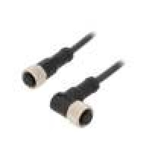 Kabel: pro snímače/automatizaci PIN: 8 s kovovou maticí 2A PUR