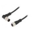 Kabel: pro snímače/automatizaci PIN: 8 s kovovou maticí 2A PVC