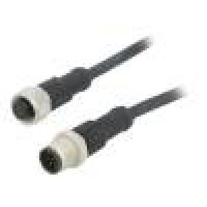 Kabel: pro snímače/automatizaci PIN: 8 s kovovou maticí 2A PVC