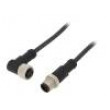 Kabel: pro snímače/automatizaci PIN: 8 s kovovou maticí 2A PUR