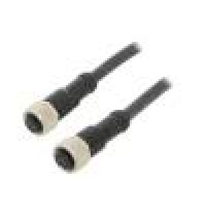 Kabel: pro snímače/automatizaci PIN: 8 s kovovou maticí 2A PVC