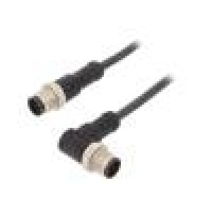 Kabel: pro snímače/automatizaci PIN: 8 s kovovou maticí 2A PUR