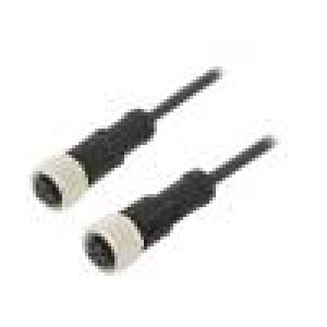 Kabel: pro snímače/automatizaci PIN: 4 s kovovou maticí 4A PUR