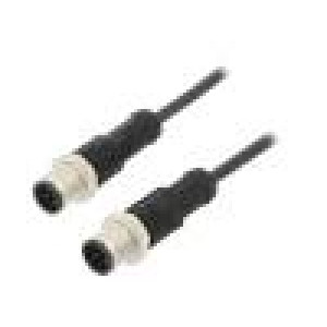 Kabel: pro snímače/automatizaci PIN: 4 s kovovou maticí 4A PUR