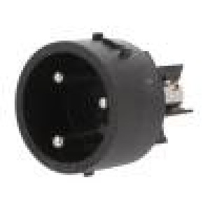 Konektor: kulatý vidlice PIN: 3 10A 250V 1mm2 Povrch: niklovaný