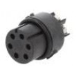 Konektor: kulatý zásuvka PIN: 6 3A 250V 1mm2 Povrch: niklovaný