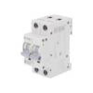 Jistič 230/400VAC Ijmen: 6A Póly: 2 DIN Průběh: C 6kA IP20