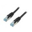 Patch cord S/FTP 6a lanko Cu PUR černá 10m 27AWG IP20