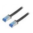 Patch cord S/FTP 6a lanko Cu PE černá 1m 26AWG