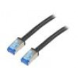 Patch cord S/FTP 6a lanko Cu PE černá 3m 26AWG