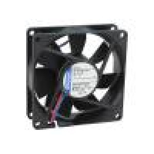 Ventilátor: DC axiální 40x40x25mm 24m3/h 46dBA kuličkové