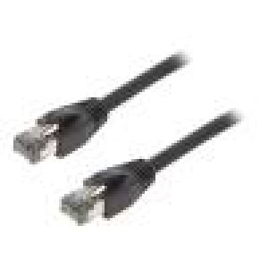 Patch cord S/FTP Cat 8.1 lanko Cu LSZH černá 0,5m 26AWG