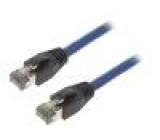 Patch cord S/FTP Cat 8.1 lanko Cu LSZH modrá 0,5m 26AWG