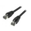 Patch cord S/FTP Cat 8.1 lanko Cu LSZH černá 1m 26AWG