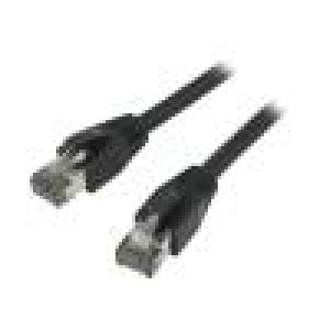 Patch cord S/FTP Cat 8.1 lanko Cu LSZH černá 1m 26AWG