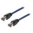 Patch cord S/FTP Cat 8.1 lanko Cu LSZH modrá 1m 26AWG