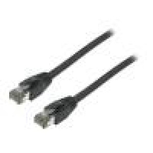 Patch cord S/FTP Cat 8.1 lanko Cu LSZH černá 2m 26AWG