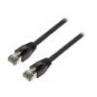 Patch cord S/FTP Cat 8.1 lanko Cu LSZH černá 5m 26AWG