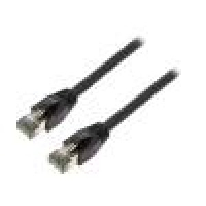 Patch cord S/FTP Cat 8.1 lanko Cu LSZH černá 5m 26AWG