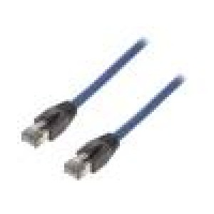 Patch cord S/FTP Cat 8.1 lanko Cu LSZH modrá 5m 26AWG