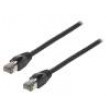 Patch cord S/FTP Cat 8.1 lanko Cu LSZH černá 10m 26AWG