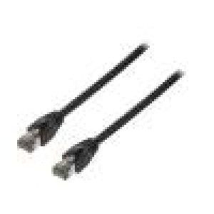 Patch cord S/FTP Cat 8.1 lanko Cu LSZH černá 15m 26AWG