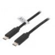 Kabel USB 3.2 USB C vidlice,z obou stran 0,5m černá 10Gbps
