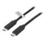 Kabel USB 3.1 z obou stran,USB C vidlice 0,5m černá 10Gbps