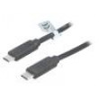 Kabel USB 3.2 USB C vidlice,z obou stran 1m černá 10Gbps