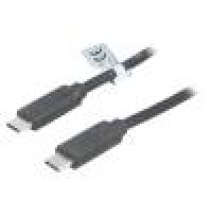 Kabel USB 3.1 z obou stran,USB C vidlice 1m černá 10Gbps