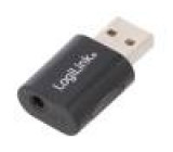 Adaptér USB 2.0 Jack 3,5mm zásuvka,USB A vidlice černá