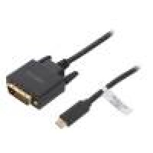 Adaptér DVI-D (24+1) vidlice,USB C vidlice 3m Barva: černá