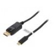 Adaptér DisplayPort vidlice,USB C vidlice 1,8m černá černá