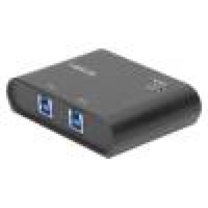 Switch USB 3.0 USB A zásuvka,USB B zásuvka x2 černá