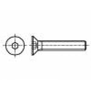 Šroub M12x35 1,75 Hlava: kuželová imbus HEX 8mm DIN: 7991