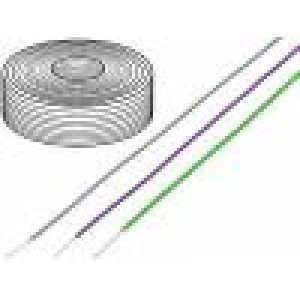 Vodič SiFF licna Cu 0,5mm2 silikon černá -60÷180°C 500V