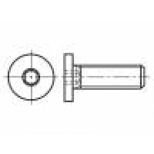 Šroub M3x8 0,5 Hlava: válcová imbus HEX 1,5mm ocel černěné