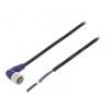 Kabel: pro snímače/automatizaci M12 PIN: 3 úhlový 2m zástrčka