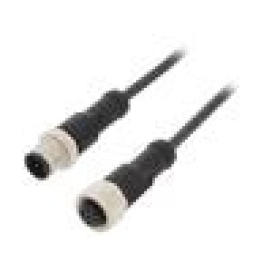 Kabel: pro snímače/automatizaci PIN: 4 s kovovou maticí 4A PUR