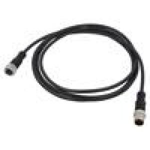 Kabel: pro snímače/automatizaci PIN: 5 s kovovou maticí 4A PUR