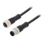 Kabel: pro snímače/automatizaci PIN: 5 s kovovou maticí 4A PVC