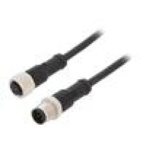 Kabel: pro snímače/automatizaci PIN: 5 s kovovou maticí 4A PVC