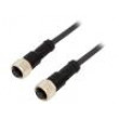 Kabel: pro snímače/automatizaci PIN: 8 s kovovou maticí 2A PUR