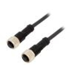 Kabel: pro snímače/automatizaci PIN: 8 s kovovou maticí 2A PUR