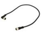 Kabel: pro snímače/automatizaci PIN: 8 s kovovou maticí 2A PVC