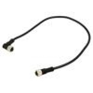 Kabel: pro snímače/automatizaci PIN: 8 s kovovou maticí 2A PVC