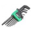 Key set Torx®,spherical Chrom-vanadium steel Pcs: 13