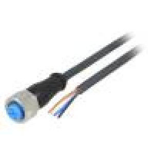 Kabel: pro snímače/automatizaci M12 PIN: 4 přímý 2m zástrčka