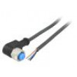 Kabel: pro snímače/automatizaci M12 PIN: 4 úhlový 2m zástrčka